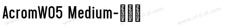 AcromW05 Medium字体转换 AcromW05 Medium字体转换